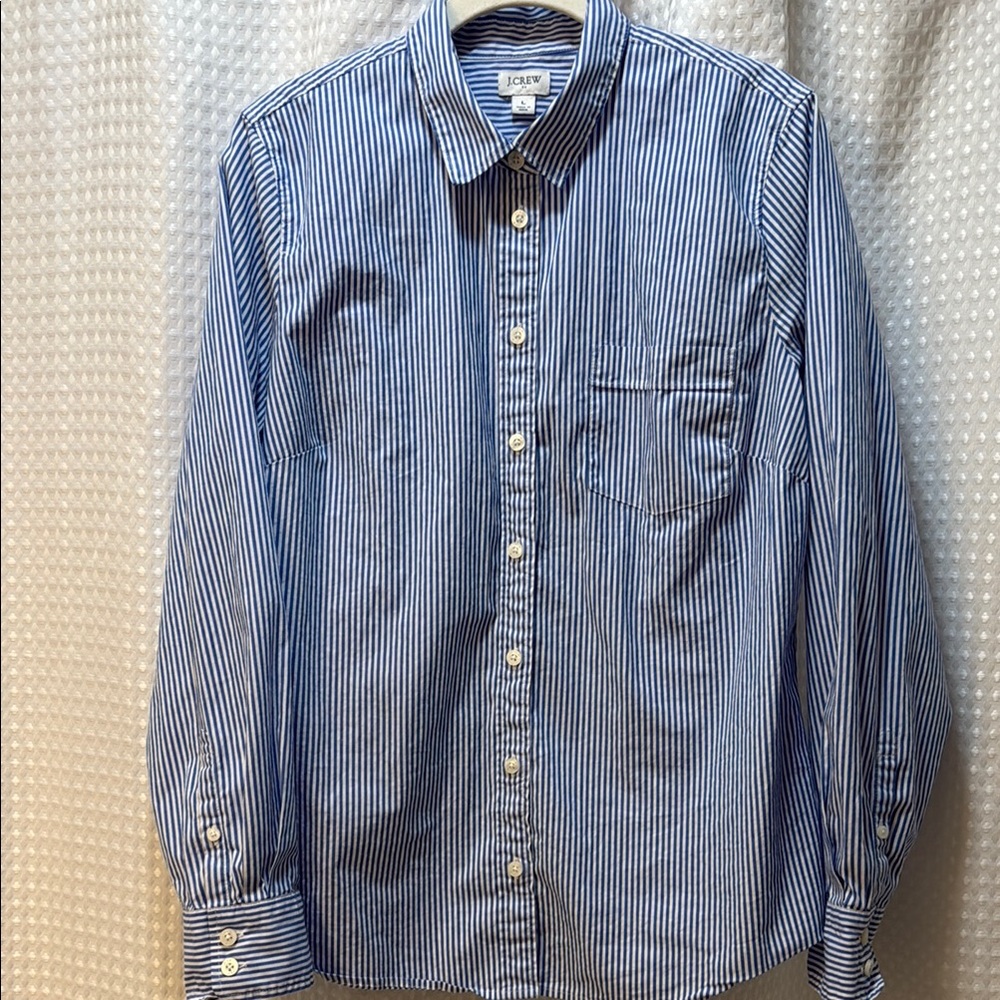 J. Crew Blue Striped Women’s Shirt